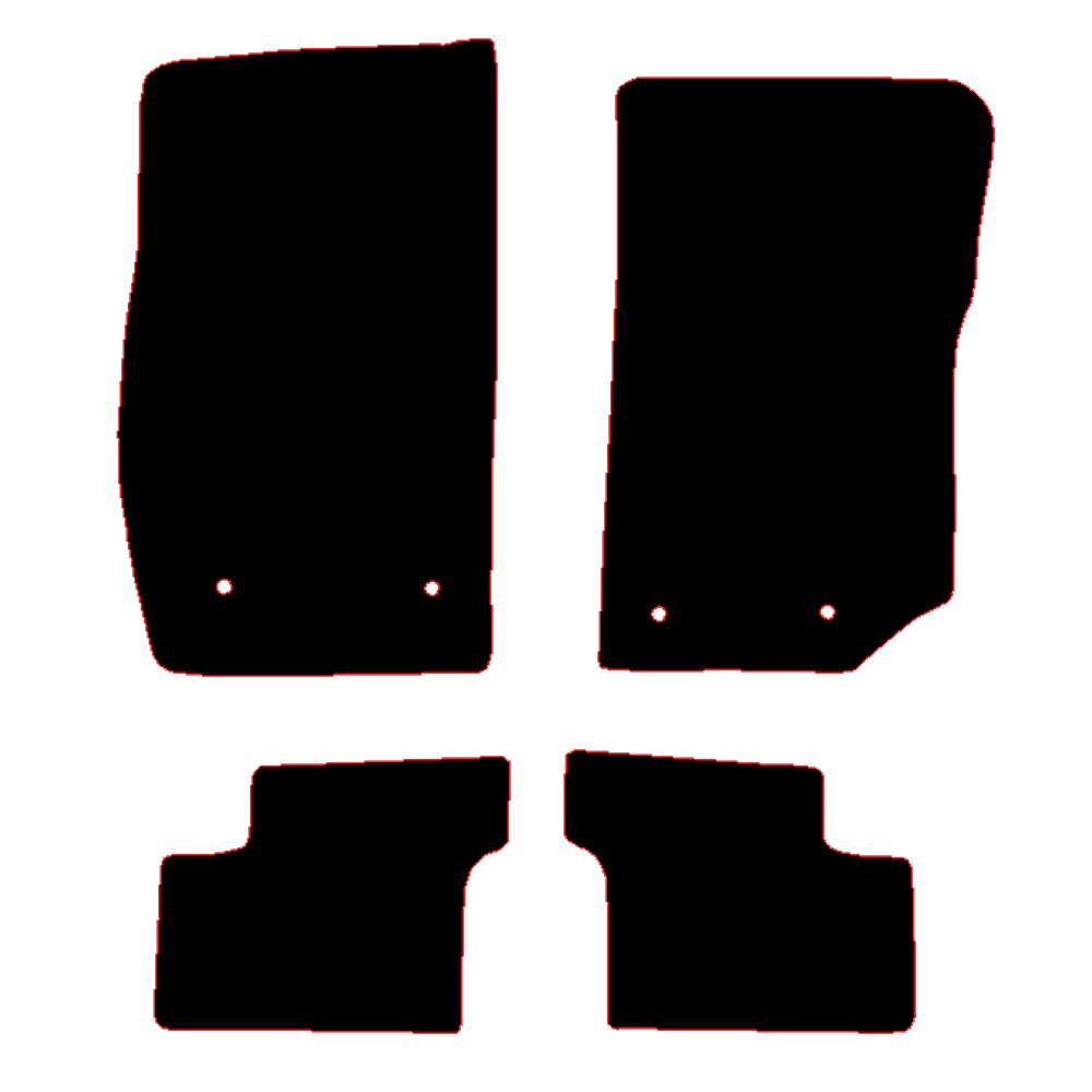 Jeep Wrangler 2015 to 2019 JK 2 Door Car Mats