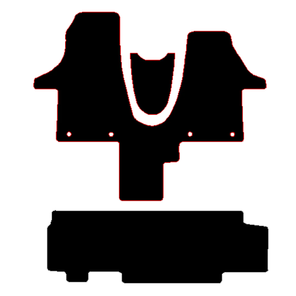 Volkswagen Transporter 2019 to Current T6.1 Kombi (walkthrough, single side door 2+1 rear seat) Car Mats